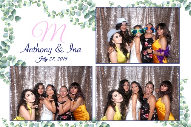 Custom photo booth print design for Anthony & Ina's wedding