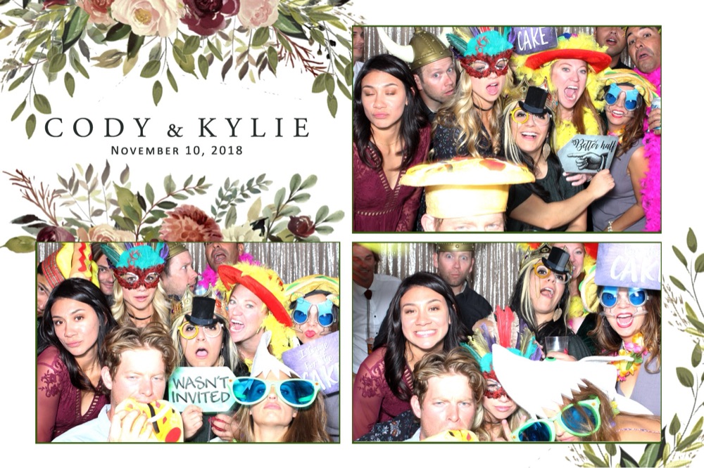 Custom photo booth print design for Cody & Kylie's wedding